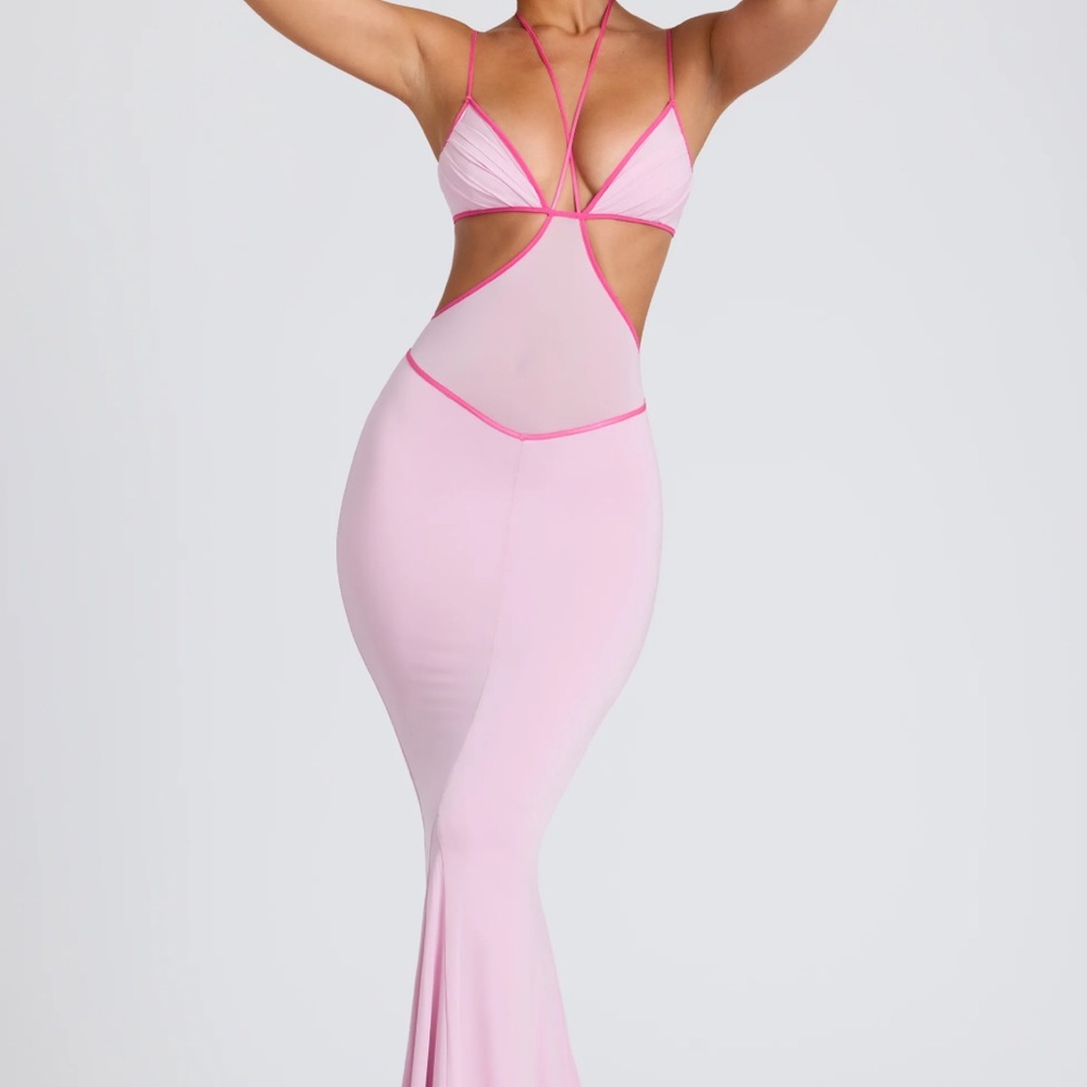 Oh Polly Cut Out detail maxi Evening Gown